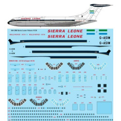 26decals 144-1380 1/144 Sierra Leone Vickers Vc10 Laser Decal