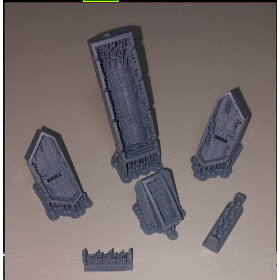 Amp 1407 1/144 Bomb Bay And Chassis Niches For B-21, Resin Parts