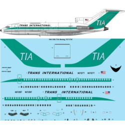 26decals 144-1382 1/144 Tia Boeing 727-100 For Crm Kit Laser Decal