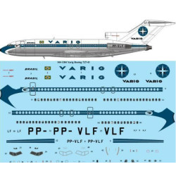 26decals 144-1384 1/144 Varig Boeing 727-100 For Crm Kit Laser Decal
