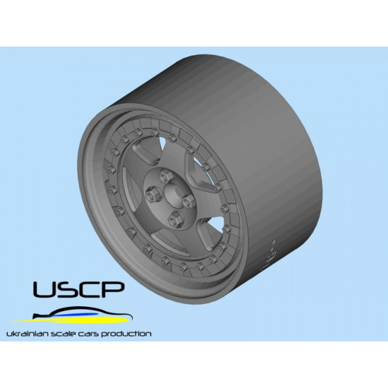 Uscp 24p048 1/24 3d-printed Wheels 16 Inch Speedline Rally