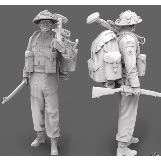 Black Snake K-04 1/35 Rifleman Commando Kieffer Kit 4 Resin Figure Kit