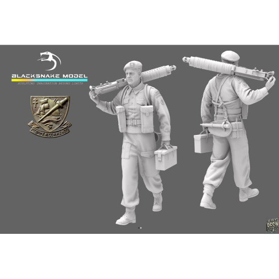 Black Snake K-12 1/35 Vickers Commando Gunner Kieffer Resin Figure Kit