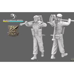 Black Snake K-14 1/35 Vickers Commando Kieffer Tripod Rifleman Resin Figure Kit
