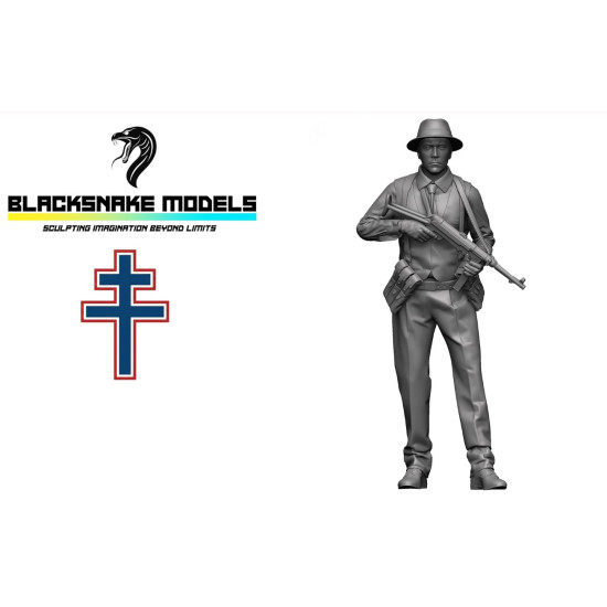 Black Snake Ffi-05 1/35 Ffi French Resistance Fighter 1944 Resin Figure Kit