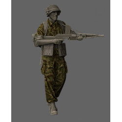 Black Snake Bep-02 1/35 Paratrooper Of The 1st Bep Foreign Legion Machine Gun Gunner Resin Figure