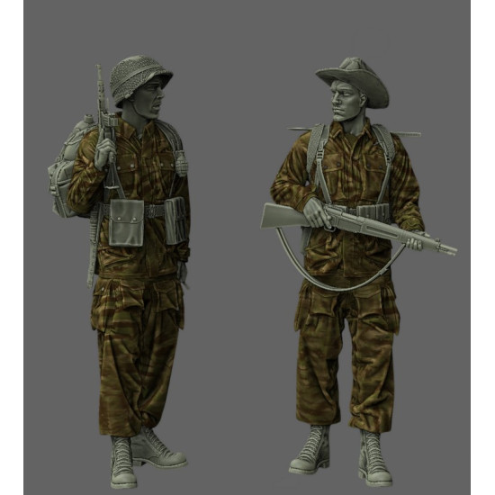 Black Snake Bep-03-04 1/35 2 Paratrooper Of The 1st Bep Foreign Legion Resin Figure