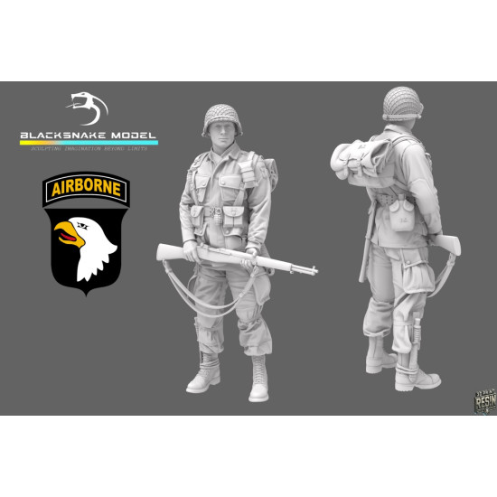 Black Snake St-01 1/35 101st Airborne Soldier Ww2 D-day Resin Figure Kit