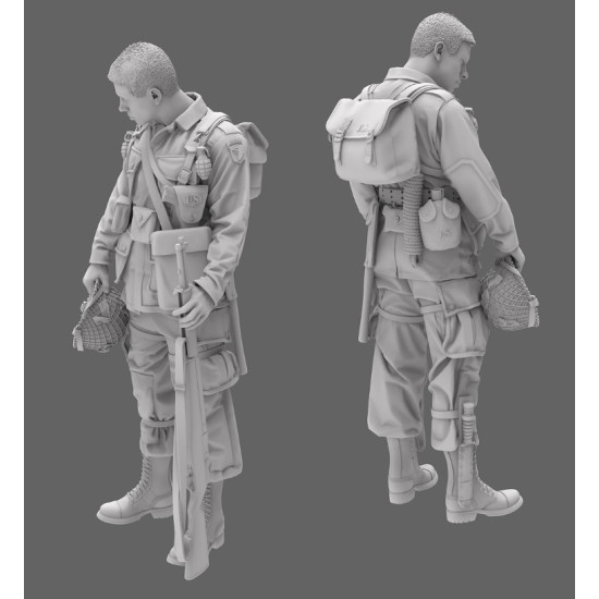 Black Snake St-02 1/35 101st Airborne Soldier Ww2 D-day Resin Figure Kit