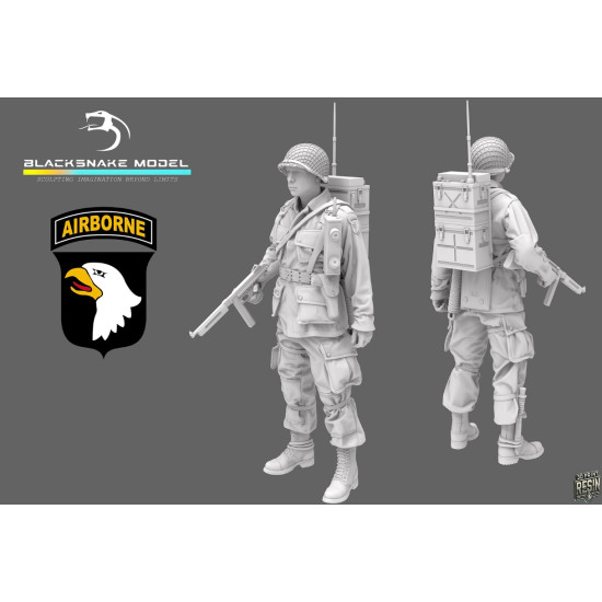 Black Snake St-03 1/35 101st Airborne Radio Operator Ww2 D-day Resin Figure Kit