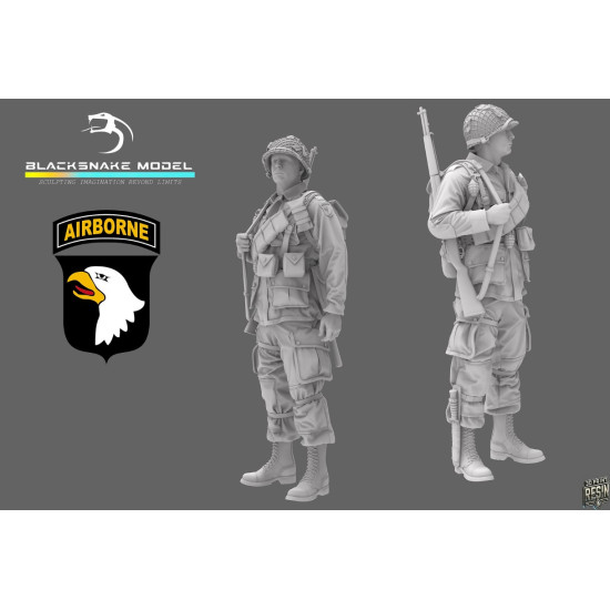 Black Snake St-04 1/35 101st Airborne Soldier Ww2 D-day Resin Figure Kit