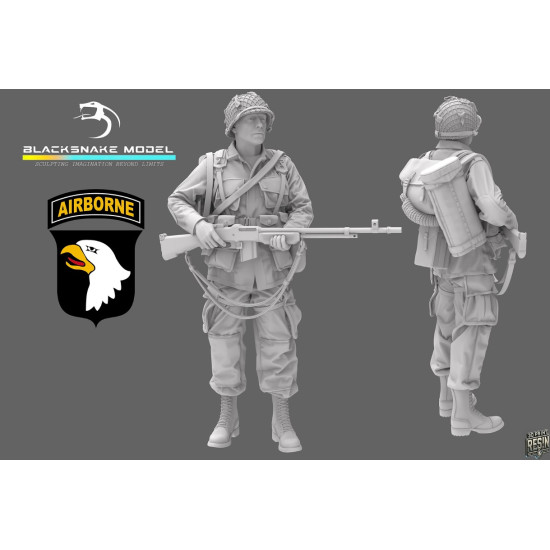 Black Snake St-05 1/35 101st Airborne Soldier Ww2 D-day Resin Figure Kit