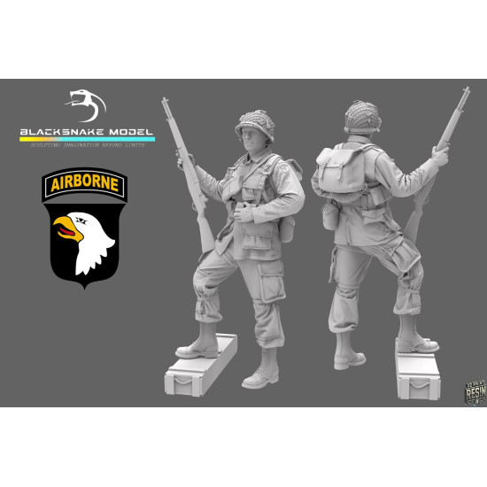 Black Snake St-09 1/35 101st Airborne Soldier Ww2 D-day Resin Figure Kit