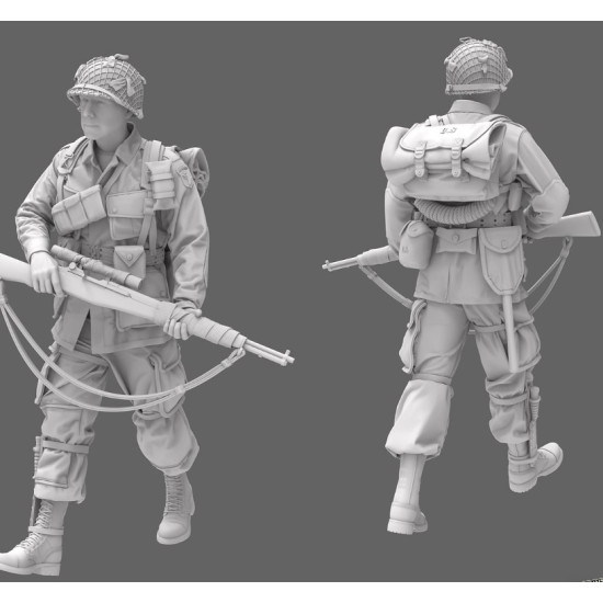 Black Snake St-12 1/35 101st Airborne Soldier Ww2 D-day Resin Figure Kit