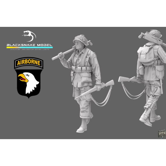 Black Snake St-13 1/35 101st Airborne Soldier Ww2 D-day Resin Figure Kit