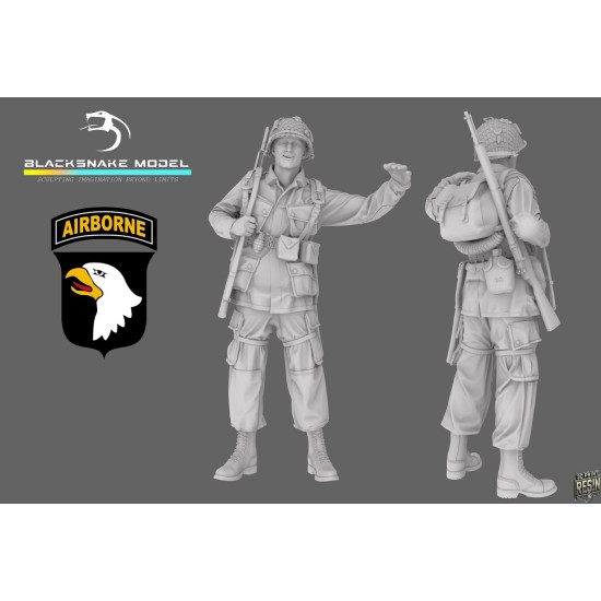 Black Snake St-16 1/35 101st Airborne Soldier Ww2 D-day Resin Figure Kit
