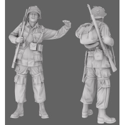 Black Snake St-16 1/35 101st Airborne Soldier Ww2 D-day Resin Figure Kit