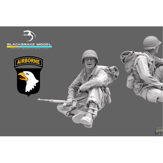 Black Snake St-18 1/35 101st Airborne Soldier Ww2 D-day Resin Figure Kit