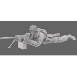 Black Snake St-20 1/35 Gunner 101st Airborne Soldier Ww2 D-day Resin Figure Kit