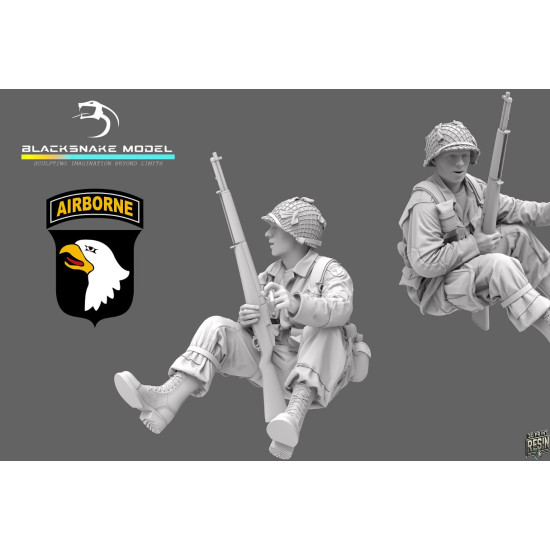 Black Snake St-21 1/35 101st Airborne Soldier Ww2 D-day Resin Figure Kit