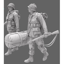 Black Snake St-10/11 1/35 101st Airborne Soldiers 2 Figures Ww2 D-day Resin Figure Kit