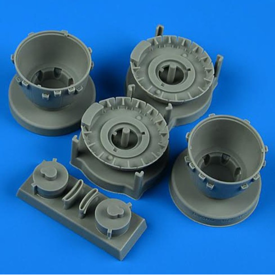 Quickboost 72731 1/72 B-25h/J Mitchell Cowlings And Cooling Flaps Opened For Hasegawa