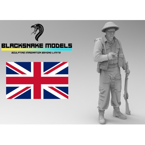 Black Snake En-06 1/35 British Soldier Normandy 1944 Ww2 Resin Figure
