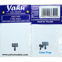 Yahu Model Yma7369 1/72 Instrument Panel F-86a Sabre For Clear Prop