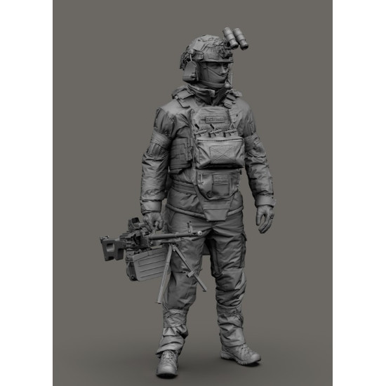 Black Snake Uks-06 1/35 Ukrainian Omega Special Forces Operator Gunner Resin Figure