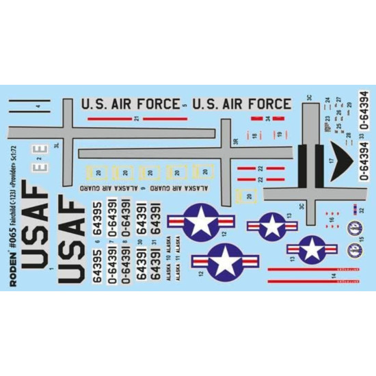 Roden 065 1/72 Fairchild C-123 Provider Us Air Force Plastic Model Aircraft