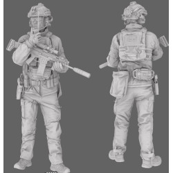 Black Snake Uks-09 1/35 Ukrainian Omega Special Forces Operator Resin Figure Kit