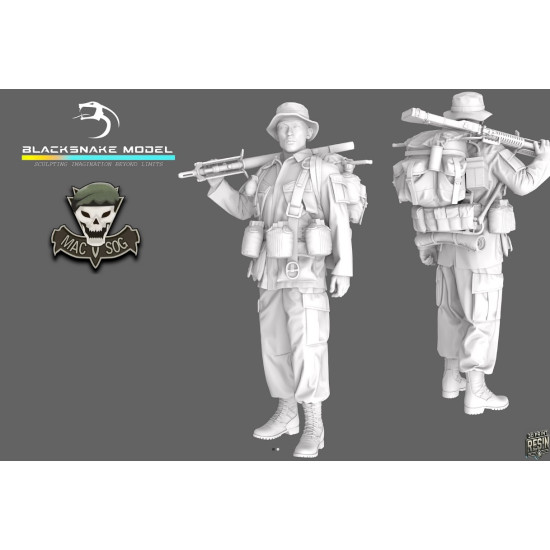 Black Snake Sog-06 1/35 Macv Sog Soldier Vietnam War Resin Figure Kit