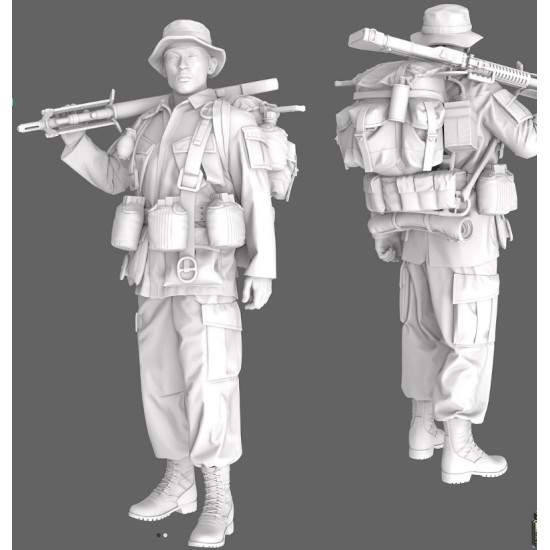 Black Snake Sog-06 1/35 Macv Sog Soldier Vietnam War Resin Figure Kit
