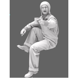 Black Snake Crew-02 1/35 Usa Tank Crew Ww2 Resin Figure Kit