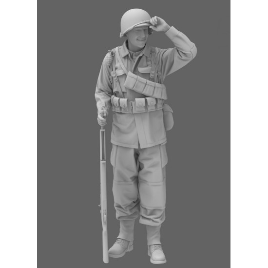 Black Snake 2nd-09 1/35 2nd Armored Infantry Soldier Ww2 Resin Figure Kit