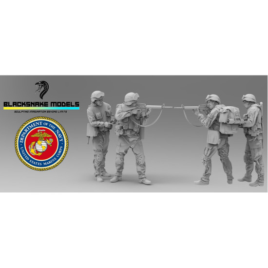 Black Snake Usmc-01-02 1/35 Us Marines Operation Iraqi Freedom 2 Figures In Kit