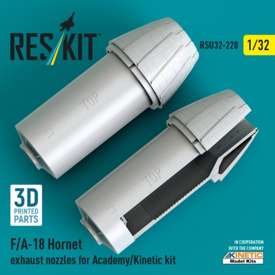 Reskit Rsu32-0220 1/32 F/A-18 Hornet Exhaust Nozzles For Academy/Kinetic Kit 3d Printed