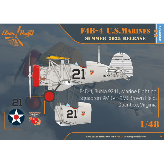 Clear Prop 4827 1/48 F4b-4 U S Marines Plastic Model Kit