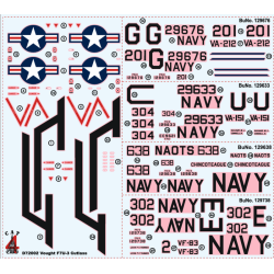Cat4 D72002 1/72 Decal For Vought F7u-3 Cutlass Us Navy