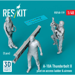 Reskit Rsf48-0119 1/48 A-10a Thunderbolt Ii Pilot On Access Ladder Airmen 3 Pcs 3d Printed