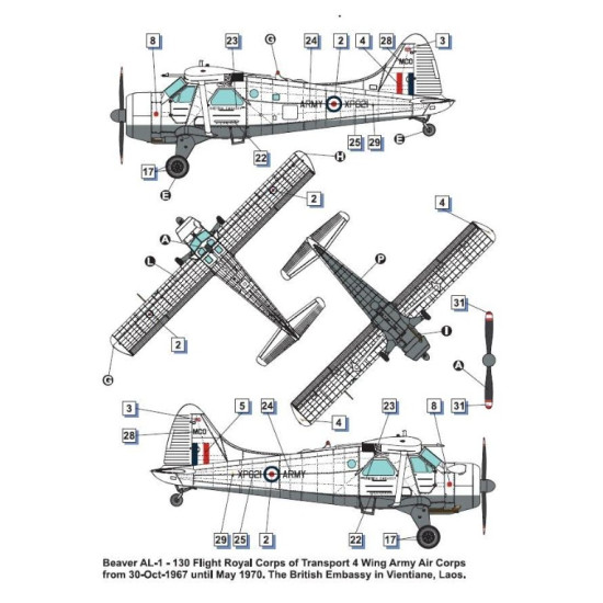 Dora Wings 48062 1/48 Beaver Al1 Plastic Model Aircraft
