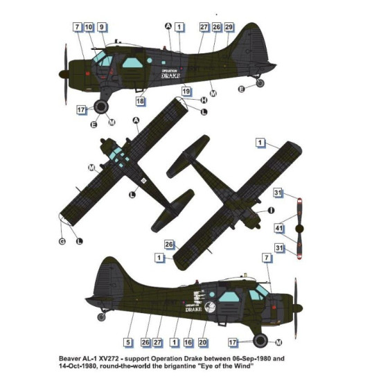 Dora Wings 48062 1/48 Beaver Al1 Plastic Model Aircraft