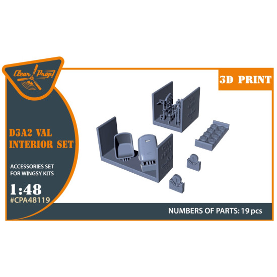 Clear Prop Cpa48119 1/48 D3a2 Val Interior Set For Wingsy Kits/ 3d Print