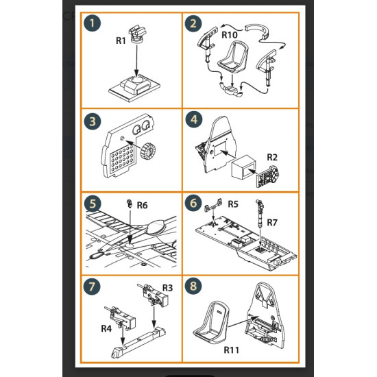 Clear Prop Cpa48119 1/48 D3a2 Val Interior Set For Wingsy Kits/ 3d Print