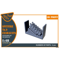 Clear Prop Cpa48126 1/48 Spitfire Tr 9 Exhausts For Airfix Kit 3d Print