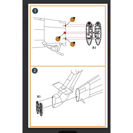 Clear Prop Cpa72208 1/72 Wessex Hc 2 Tail Hinge For Airfix Kit 3d Print
