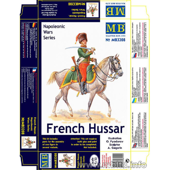 French Hussar, Napoleonic Wars Series 1/32 Master Box 3208