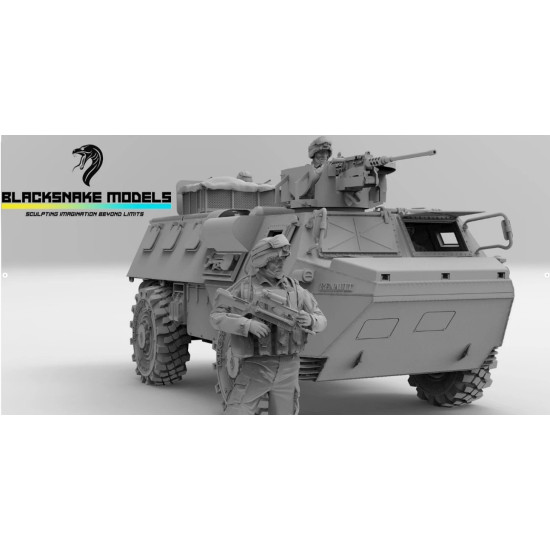 Black Snake Fr-crew 05 1/35 French Troops Pack Figurine Vab 7 Figures