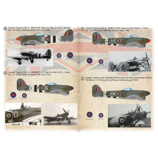Print Scale 48-294 1/48 Decal For Personal Storm Wings Commander Typhoon And Tempests Of The 2nd Taf Part 1