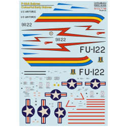 Print Scale 48-311 1/48 Decal For F-86a Colorful Early Sabres The Complete Set 2 Leaf Part 4